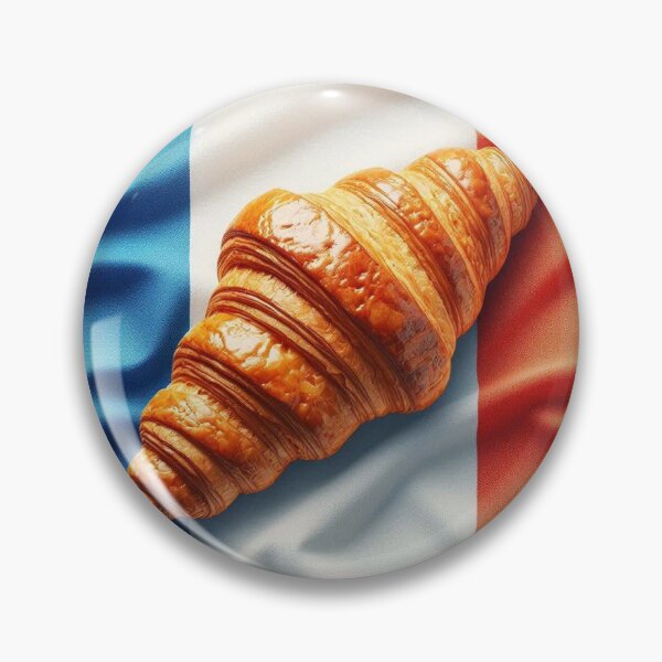 Item preview, French Croissant on French Flag For French Culture Lovers designed and sold by Kubala.