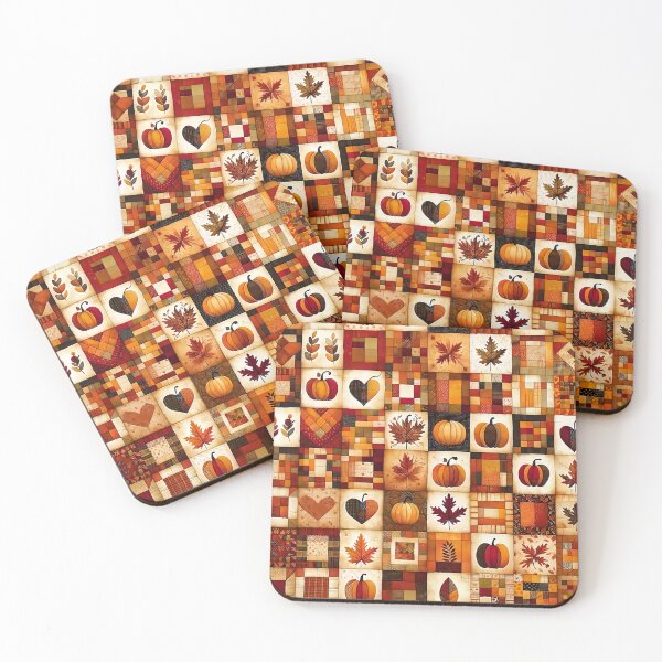 Item preview, Fall Colored Patchwork Pattern designed and sold by PinUpPizzazz.