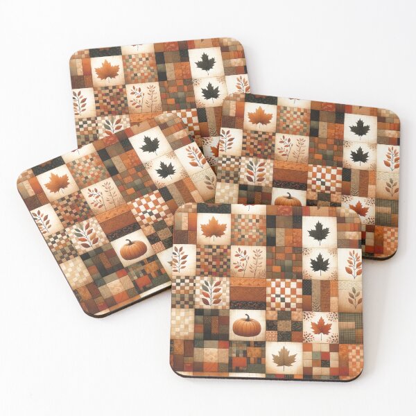 Item preview, Fall Colored Patchwork Pattern designed and sold by PinUpPizzazz.