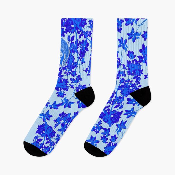Item preview, Victory blue Spartans honor floral pattern designed and sold by SueKnox.
