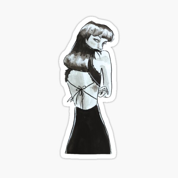 glaring girl Sticker