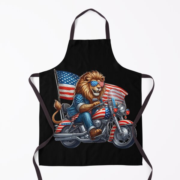 Item preview, The Biker Lion in the Colors of the United States designed and sold by AmigoVerse.