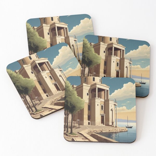Item preview, 076 Vintage Thessaloniki, Greece Poster Design designed and sold by Alexis Art Collection.