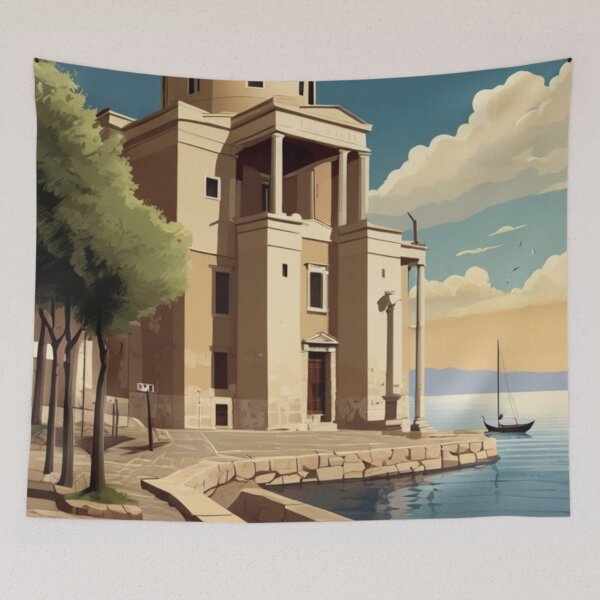 Item preview, 076 Vintage Thessaloniki, Greece Poster Design designed and sold by Alexis Art Collection.