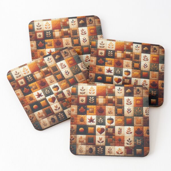 Item preview, Fall Colored Patchwork Pattern designed and sold by PinUpPizzazz.