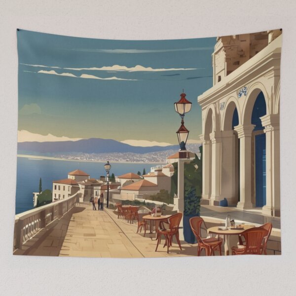 Item preview, 078 Vintage Thessaloniki, Greece Poster Design designed and sold by Alexis Art Collection.