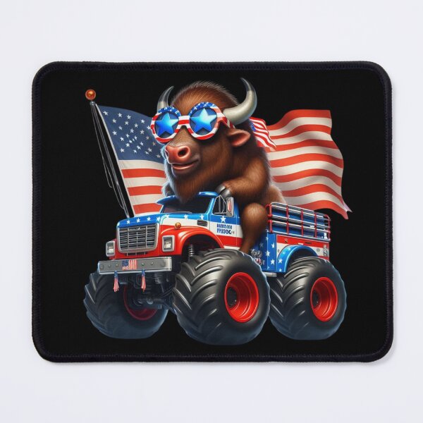 Item preview, The Patriot Bison in a Monster Truck designed and sold by AmigosFurEver.