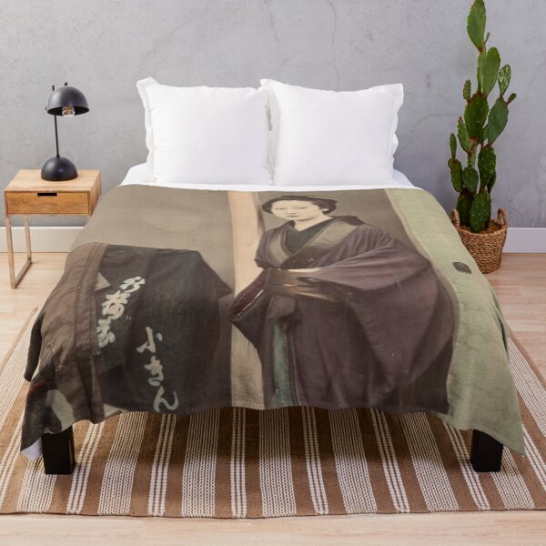 Item preview, Vintage Japanese Woman With Cat and Musical Instrument designed and sold by AnimaliaStar.