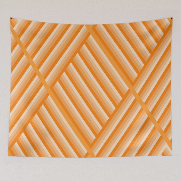 Item preview, Modern striped pattern in shades of orange designed and sold by MarionsArt.