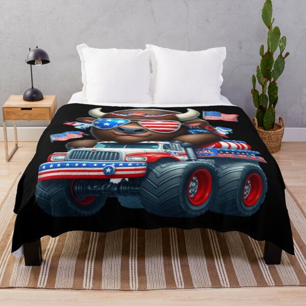 Item preview, The Cool Bison on Patriotic XXL Truck designed and sold by AmigosFurEver.