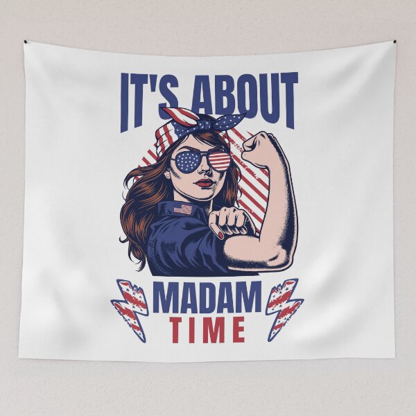 Item preview, It's About Madam Time Funny 2024 Election Democrat Liberal Women designed and sold by NexaArts.