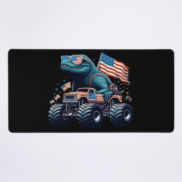 Item preview, The Dino in Patriot Monster Truck designed and sold by AmigosFurEver.