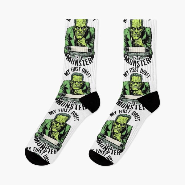 Item preview, Writer Halloween Funny Frankenstein First Draft Monster designed and sold by GrandeDuc.