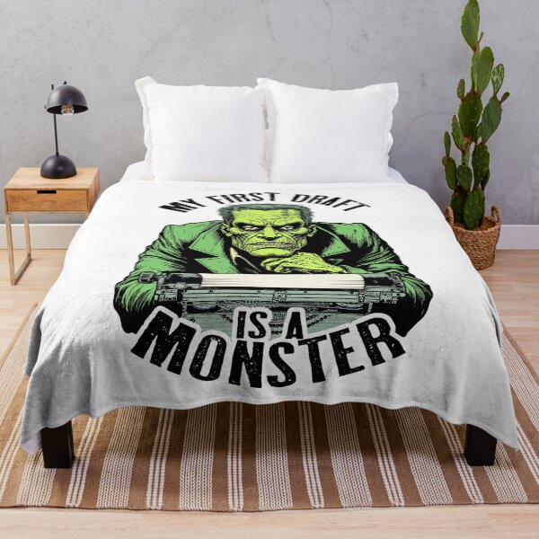 Item preview, Writer Halloween Funny Frankenstein First Draft Monster designed and sold by GrandeDuc.
