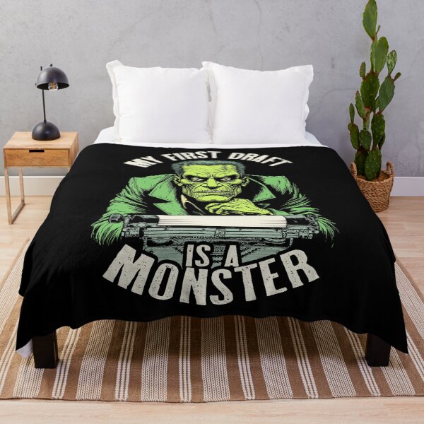 Item preview, Writer Halloween Funny Frankenstein First Draft Monster designed and sold by GrandeDuc.
