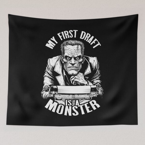 Item preview, Writer Halloween Funny Frankenstein First Draft Monster designed and sold by GrandeDuc.