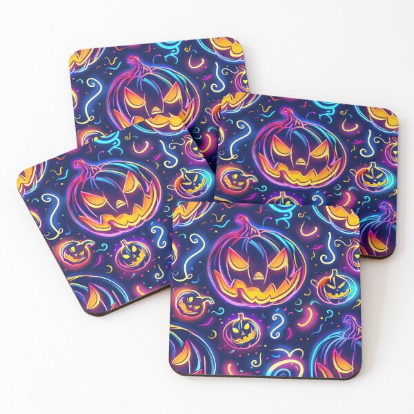 Item preview, Neon Light Spooky Pumpkin Halloween  designed and sold by NikkofTime.