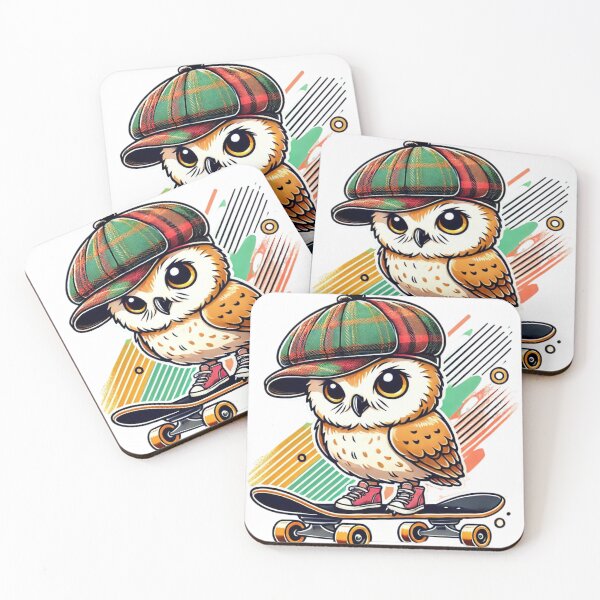 Item preview, Modern Street Newsboy Owl designed and sold by MaximumCutewaii.