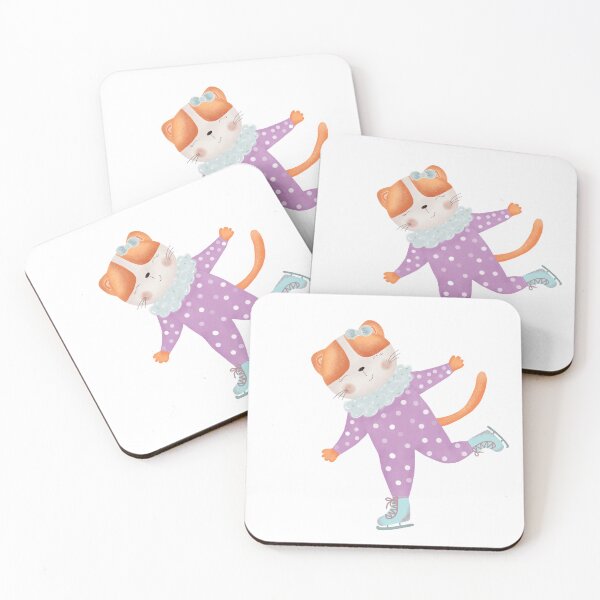 Item preview, Cute cat skating. Christmas cat. designed and sold by AlinaMalina24.