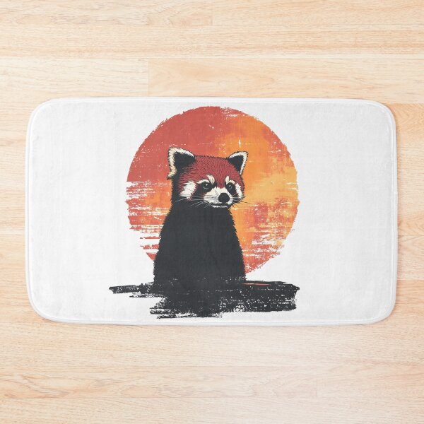 Item preview, Vintage Red Panda Silhouette with Sunset designed and sold by WildShadows.