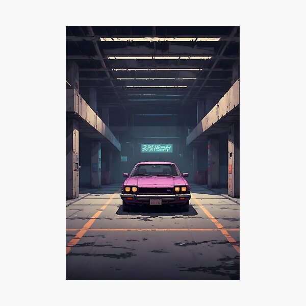 Item preview, Pixel Art Cyberpunk Vintage Car designed and sold by papi1998.