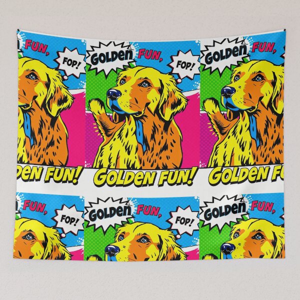 Item preview, Comic Vibes Golden Fun Retriever Art designed and sold by Cute-Cuddles.