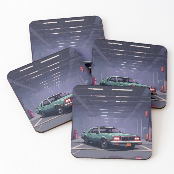 Item preview, Pixel Art Cyberpunk Vintage Car designed and sold by papi1998.