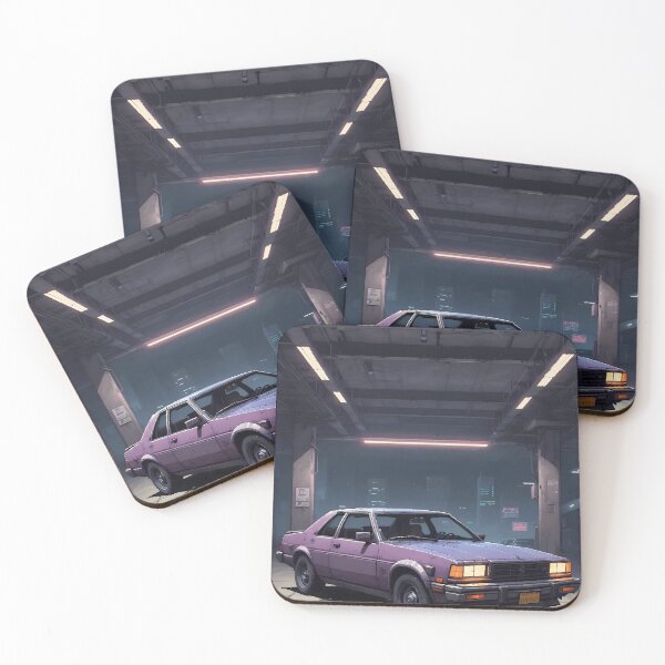 Item preview, Pixel Art Cyberpunk Vintage Car designed and sold by papi1998.