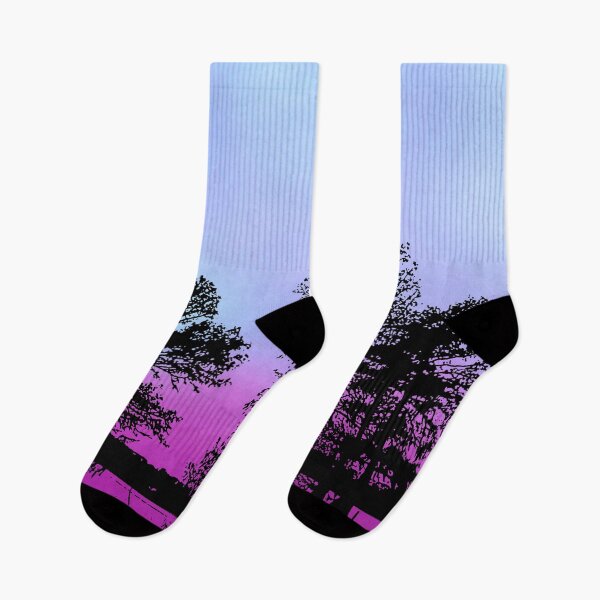 Item preview, Serene Tree Silhouette Reflecting on Magenta Pond with Birds in Flight designed and sold by Fredster1966.