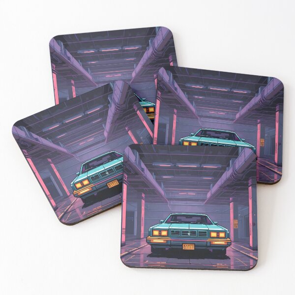Item preview, Pixel Art Cyberpunk Vintage Car designed and sold by papi1998.