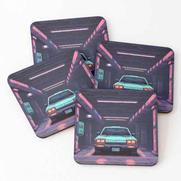 Item preview, Pixel Art Cyberpunk Vintage Car designed and sold by papi1998.