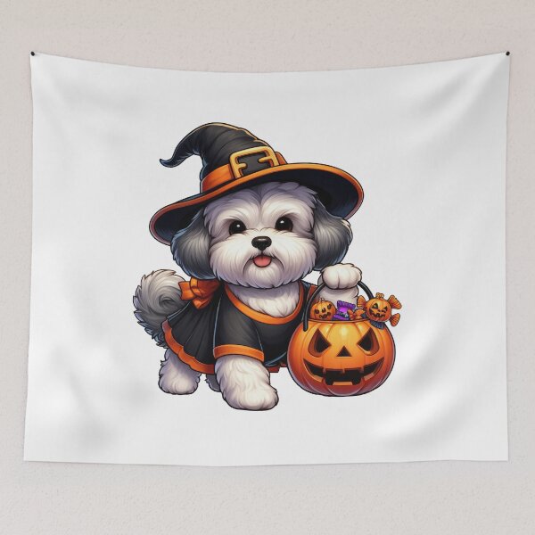 Item preview, Havanese Dog Halloween designed and sold by doodIllustrate.