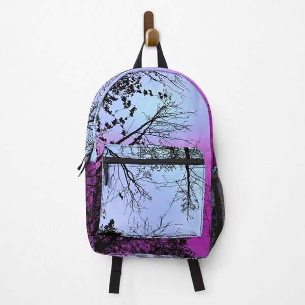Item preview, Serene Forest Treetops Silhouette with Magenta Sunset Sky designed and sold by Fredster1966.