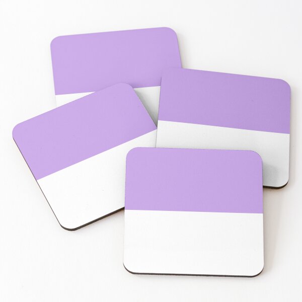 Item preview, Horizontal Halves - White and Light Violet designed and sold by JustPatterns2.