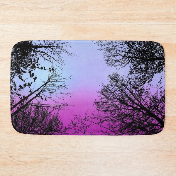 Item preview, Serene Forest Treetops Silhouette with Magenta Sunset Sky designed and sold by Fredster1966.