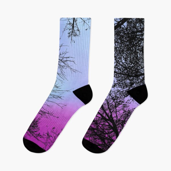 Item preview, Serene Forest Treetops Silhouette with Magenta Sunset Sky designed and sold by Fredster1966.