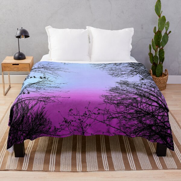 Item preview, Serene Forest Treetops Silhouette with Magenta Sunset Sky designed and sold by Fredster1966.