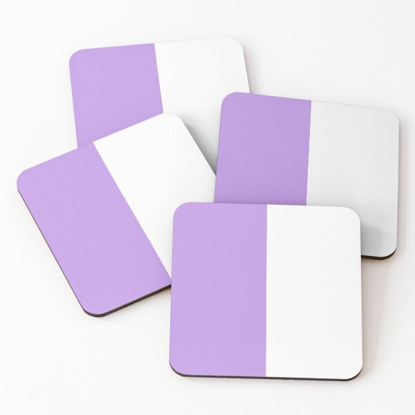 Item preview, Vertical Halves - White and Light Violet designed and sold by JustPatterns2.