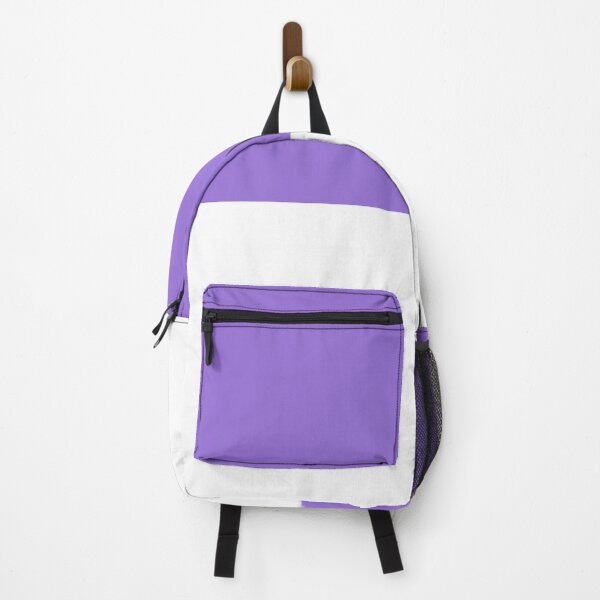 Item preview, Horizontal Halves - White and Dark Pastel Purple designed and sold by JustPatterns2.