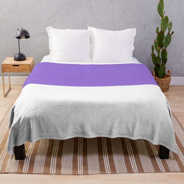 Item preview, Horizontal Halves - White and Dark Pastel Purple designed and sold by JustPatterns2.