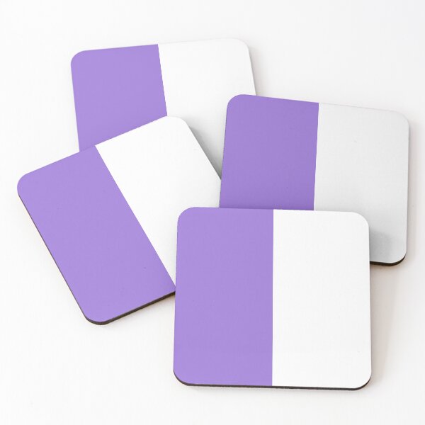 Item preview, Vertical Halves - White and Dark Pastel Purple designed and sold by JustPatterns2.