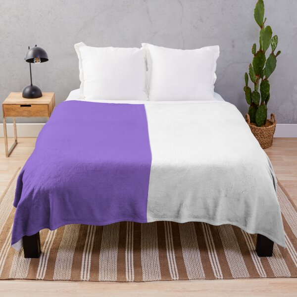Item preview, Vertical Halves - White and Dark Pastel Purple designed and sold by JustPatterns2.
