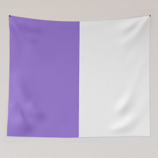Item preview, Vertical Halves - White and Dark Pastel Purple designed and sold by JustPatterns2.