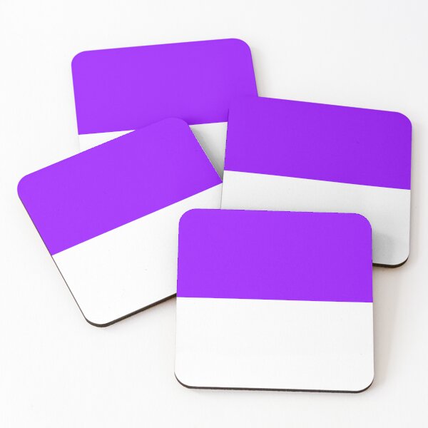 Item preview, Horizontal Halves - White and Violet designed and sold by JustPatterns2.