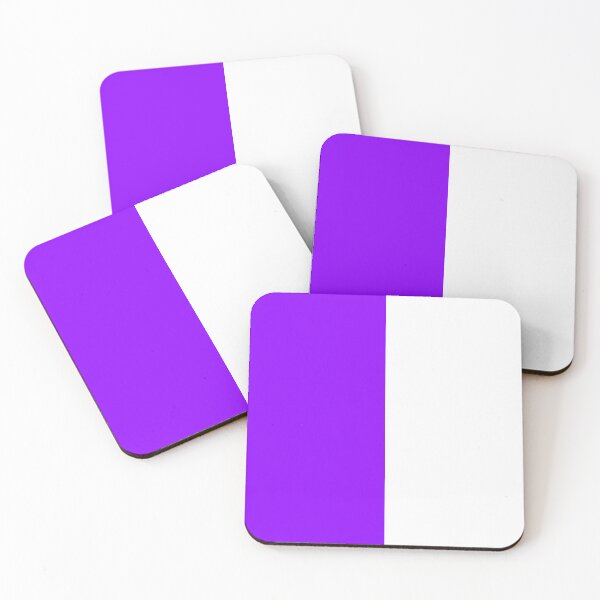 Item preview, Vertical Halves - White and Violet designed and sold by JustPatterns2.