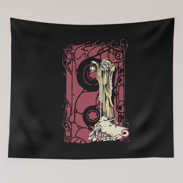 Item preview, The Hermit Saint Gothic Mystic Artwork T-Shirt, Lantern Bearing Cloaked Figure, led zep Print, Creepy Artistic Graphic, Dark Themed Design designed and sold by Bert Englefield.
