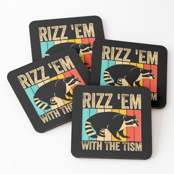 Item preview, Rizz Em With The Tism Retro Raccoon Meme designed and sold by LeoVargasVelha.