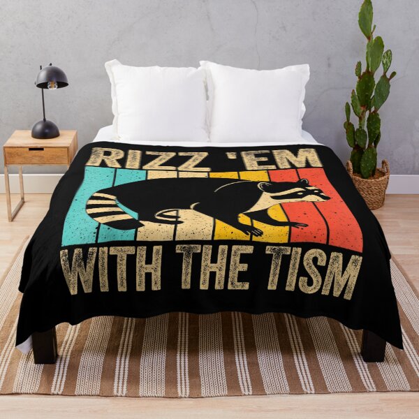 Item preview, Rizz Em With The Tism Retro Raccoon Meme designed and sold by LeoVargasVelha.