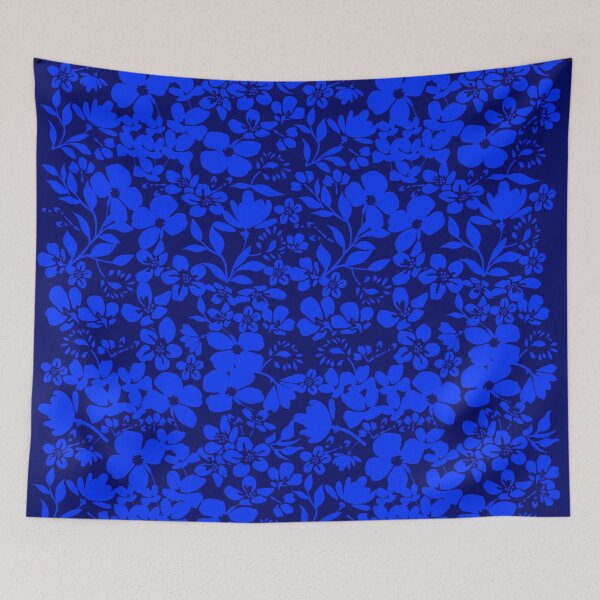Item preview, Dark Blue and white flower pattern designed and sold by SueKnox.