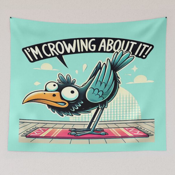 Item preview, Funny Yoga Posture- Crow Pose (Bakasana) designed and sold by Rajasekar.